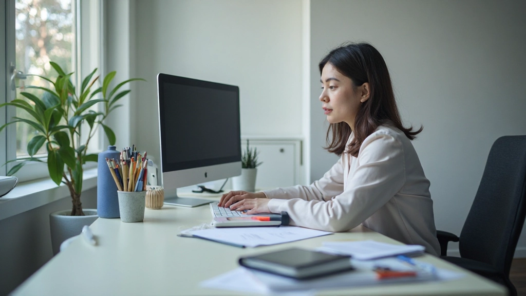 Организованное рабочее пространство с систематизированными файлами и информацией