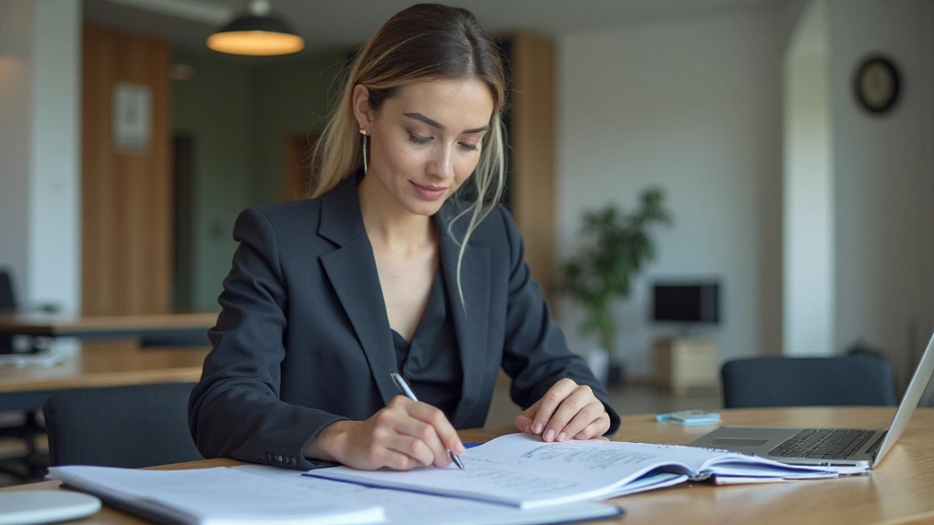 Профессионал анализирует приоритеты задач и планирует расписание на планнере и компьютере
